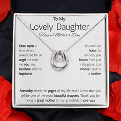 Lucky In Love Necklace - To My Lovely Daughter Happy Mother's Day