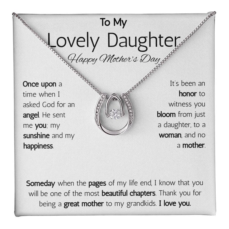 Lucky In Love Necklace - To My Lovely Daughter Happy Mother's Day