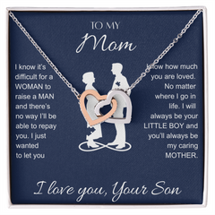 Interlocking Hearts Necklace - To My Mom