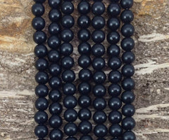 Onyx aka Black Agate Matte Round